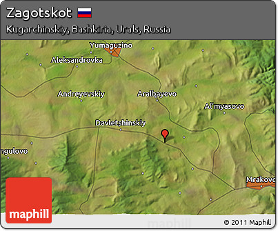 Satellite 3D Map of Zagotskot