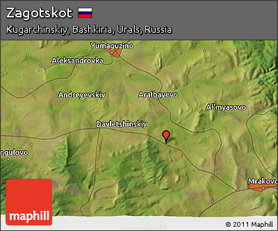 Satellite 3D Map of Zagotskot