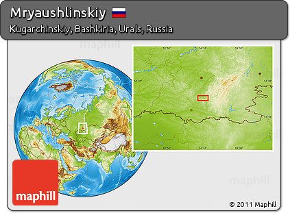 Physical Location Map of Mryaushlinskiy