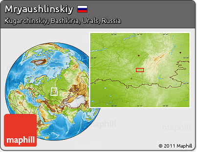Physical Location Map of Mryaushlinskiy