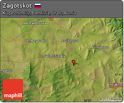 Satellite Map of Zagotskot