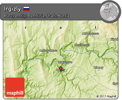 Physical Map of Irgizly