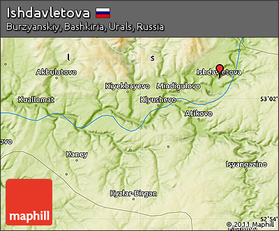 Physical Map of Ishdavletova