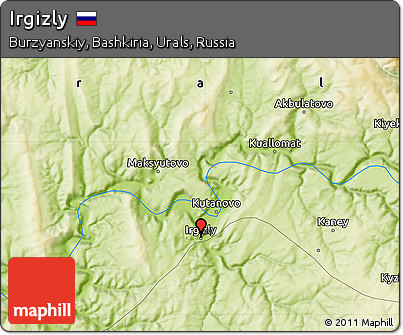 Physical Map of Irgizly