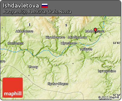 Physical Map of Ishdavletova