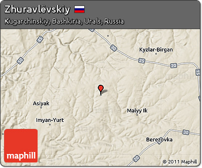 Shaded Relief Map of Zhuravlëvskiy