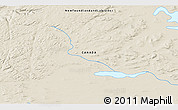 Shaded Relief 3D Map of the area around 52° 53' 45" N, 59° 25' 29" W