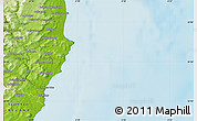 Physical Map of the area around 52° 53' 45" N, 5° 52' 30" W