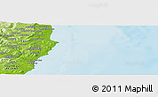 Physical Panoramic Map of the area around 52° 53' 45" N, 5° 52' 30" W