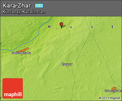 Physical Map of Kara-Zhar