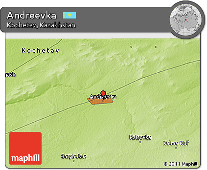 Physical 3D Map of Andreevka