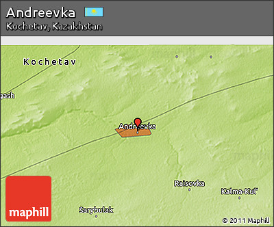 Physical 3D Map of Andreevka