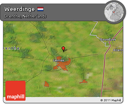 Satellite 3D Map of Weerdinge