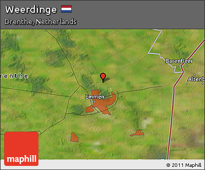 Satellite 3D Map of Weerdinge