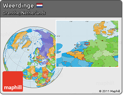 Political Location Map of Weerdinge