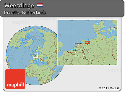 Savanna Style Location Map of Weerdinge