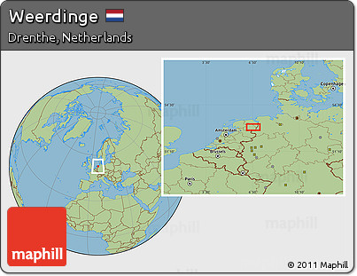 Savanna Style Location Map of Weerdinge