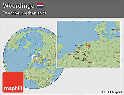 Savanna Style Location Map of Weerdinge