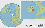 Savanna Style Location Map of the area around 52° 53' 45" N, 6° 43' 29" W
