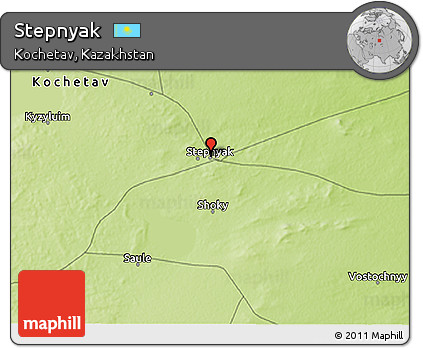 Physical 3D Map of Stepnyak