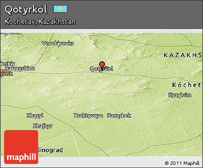 Physical Panoramic Map of Qotyrköl