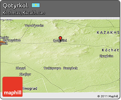 Physical Panoramic Map of Qotyrköl