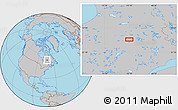 Gray Location Map of the area around 52° 53' 45" N, 72° 10' 30" W