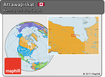 Political Location Map of Attawapiskat