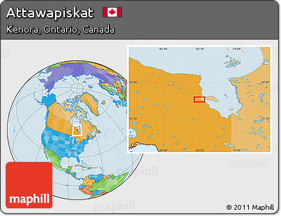 Political Location Map of Attawapiskat
