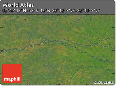 Satellite Map of the Area around 52° 53' 45" N, 83° 13' 29" W