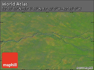 Satellite Map of the Area around 52° 53' 45" N, 83° 13' 29" W