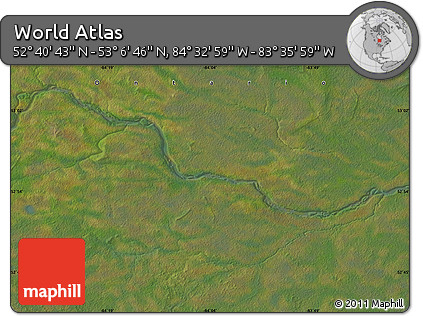Satellite Map of the Area around 52° 53' 45" N, 84° 4' 29" W