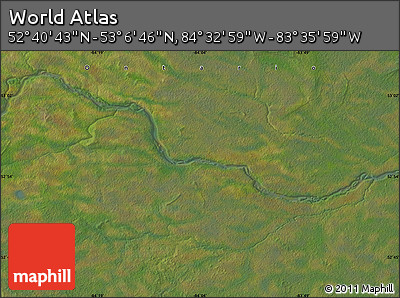Satellite Map of the Area around 52° 53' 45" N, 84° 4' 29" W