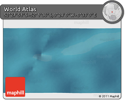 Satellite 3D Map of the Area around 52° 14' 43" S, 0° 4' 30" E