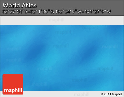 Shaded Relief 3D Map of the Area around 52° 14' 43" S, 101° 55' 30" W