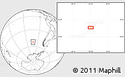 Blank Location Map of the area around 52° 14' 43" S, 102° 46' 30" W