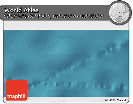 Satellite 3D Map of the Area around 52° 14' 43" S, 108° 43' 29" W