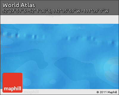 Political 3D Map of the Area around 52° 14' 43" S, 112° 7' 30" W
