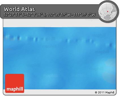 Shaded Relief 3D Map of the Area around 52° 14' 43" S, 112° 7' 30" W