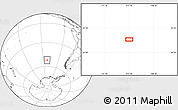 Blank Location Map of the area around 52° 14' 43" S, 112° 7' 30" W