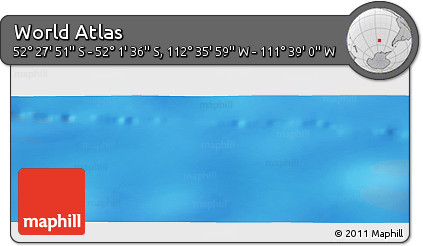 Shaded Relief Panoramic Map of the Area around 52° 14' 43" S, 112° 7' 30" W