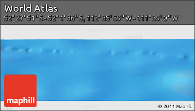 Shaded Relief Panoramic Map of the Area around 52° 14' 43" S, 112° 7' 30" W