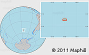 Gray Location Map of the area around 52° 14' 43" S, 112° 58' 29" W