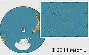 Satellite Location Map of the area around 52° 14' 43" S, 112° 58' 29" W