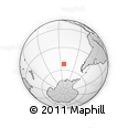 Outline Map of the Area around 52° 14' 43" S, 112° 58' 29" W, rectangular outline