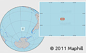 Gray Location Map of the area around 52° 14' 43" S, 113° 49' 29" W