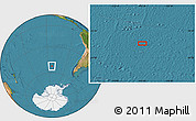 Satellite Location Map of the area around 52° 14' 43" S, 113° 49' 29" W