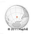 Outline Map of the Area around 52° 14' 43" S, 113° 49' 29" W, rectangular outline