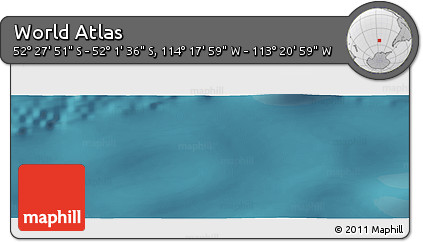 Satellite Panoramic Map of the Area around 52° 14' 43" S, 113° 49' 29" W