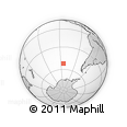 Outline Map of the Area around 52° 14' 43" S, 114° 40' 30" W, rectangular outline